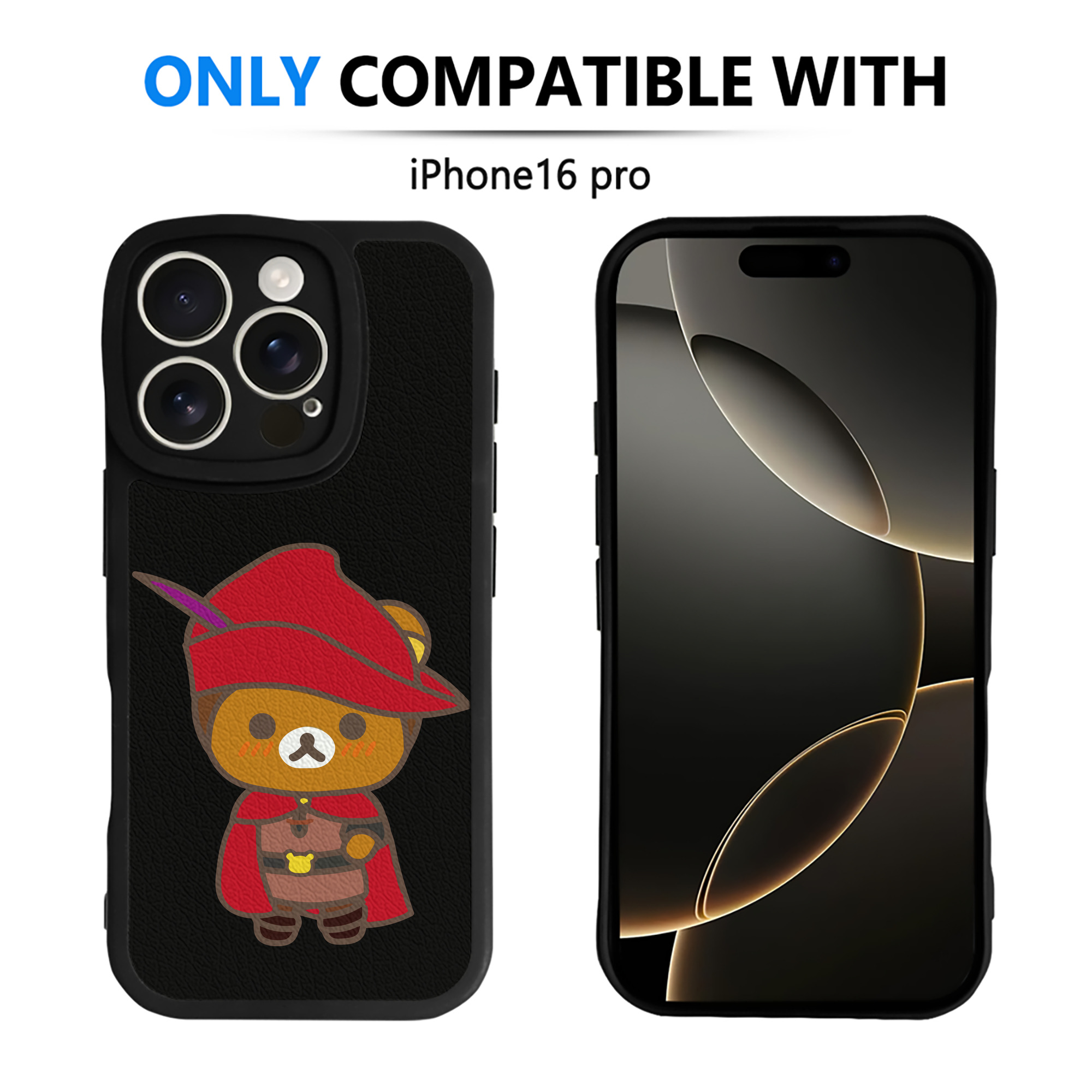 （画像用） リラックマ リラックマ キイロイトリ Rilakkuma Korilakkuma Kiiroitori 【iPhone 16シリーズ対応】シリコンスマホケース（レザー調） 材質：シリコン